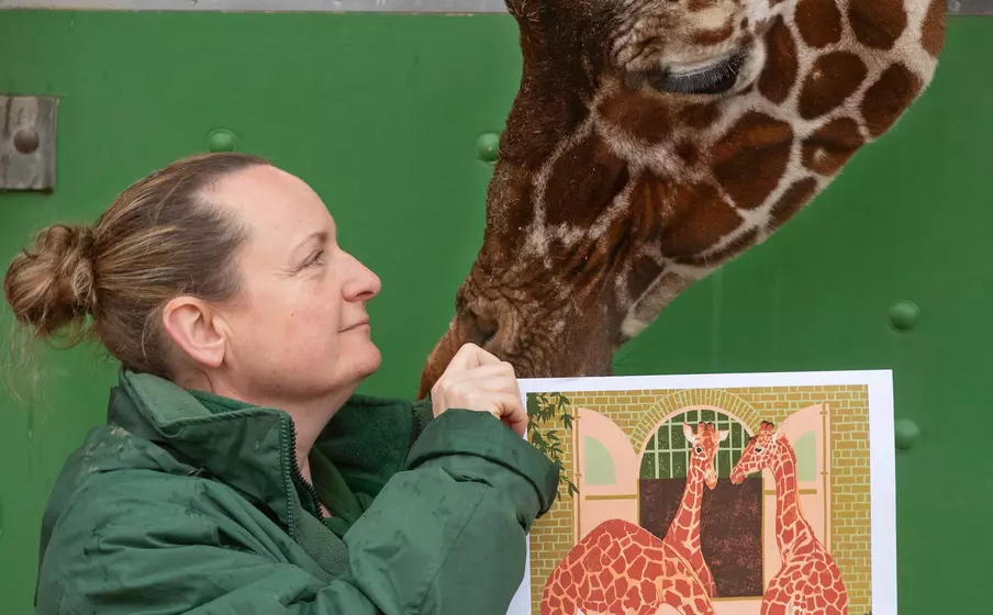 London Zoo's giraffes star in new London Underground poster